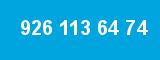 926 113 64 74 926 113 64 74